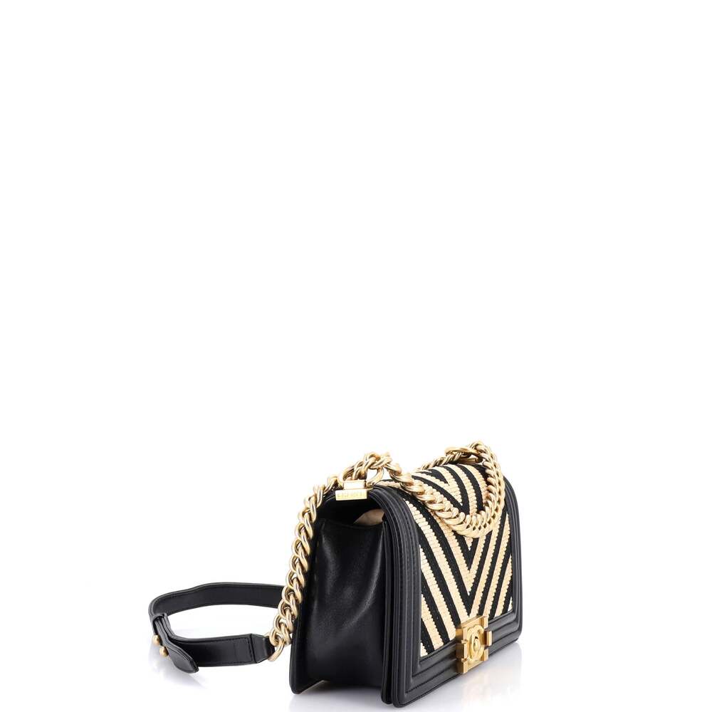 Chanel Boy Flap Bag Braided Chevron #260959C36B - Picture 2 of 8